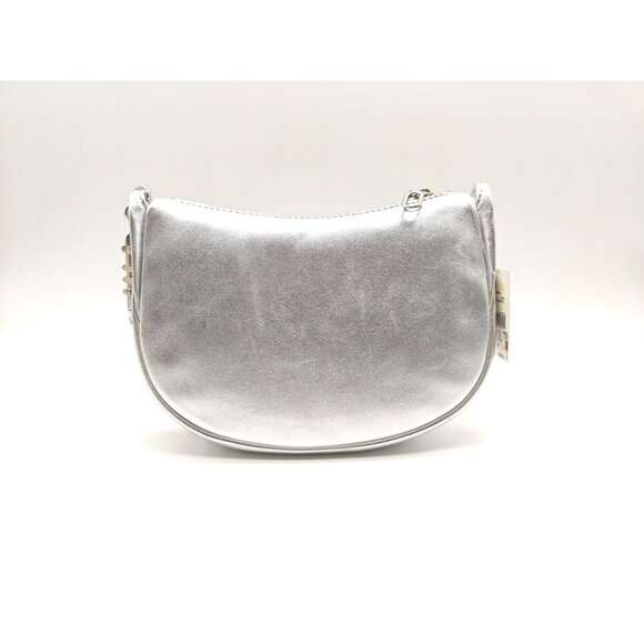 MICHAEL KORS Kendall leather chain link pouchette bracelet small bag - Silver - Picture 8 of 8